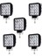 Lamba Çalışma Off Road Sis Farı 10-30V 48W 16 LED Kare-5 Adet 1