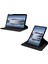 Samsung Galaxy Tab A7 T500 T505 T507 2020 10.4 360 Derece Döner Standlı Deri Kılıf Siyah 4