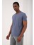 Petrol Erkek Basic Kısa Kol Standart Kalıp O Yaka T-Shirt - 87911 5