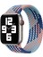 Apple Watch Uyumlu 38 mm Hasır Örgü Tasarımlı Medium Kordon - Mavi-Lacivert 1