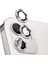 Apple iPhone 12 3D Metal Çerçeveli Kamera Lens Koruyucu Gri 1
