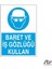 Baret ve Iş Gözlüğü Kullan 20 x 30 cm 1