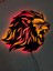 Aslan Lion Sarı Kırmızı Işıklı Tablo 1