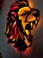 Aslan Lion Sarı Kırmızı Işıklı Tablo 3