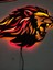Aslan Lion Sarı Kırmızı Işıklı Tablo 4