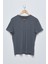 Erkek Gri V Yaka T-Shirt 1