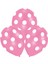 Beyaz Puantiyeli Pembe Balon 10 Adet 1
