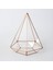 Bakır Rose Gold Geometrik Teraryum Prizma Cam Fanus 26X21X21CM 1