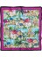 Kadın Mor Açık Mavi Casa Desenli 50X50 Bandana Hyl DG01150-22 1