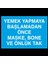 Yemek Yapmaya Başlamadan Önce Maske Bone ve Önlük Tak 20 x 30 cm 1