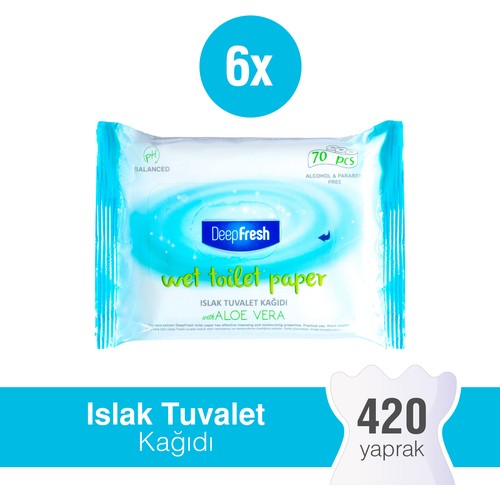 Deep Fresh Islak Tuvalet Mendili 6 x 70 Yaprak