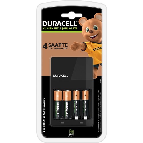 Duracell CEF 14 Şarj Aleti + 2'şer adet AA ve AAA Pil