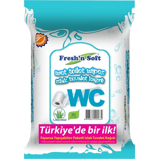 Fresh'n Soft Wc Islak Tuvalet Kağıdı 60'lı