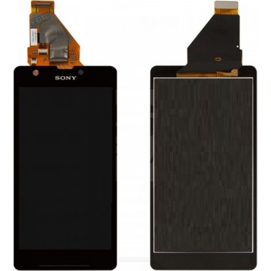 Sony Xperia Zr Için Lcd+Dokunmatik Siyah