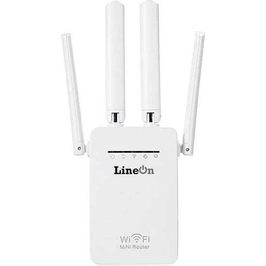 Lineon 300MBPS 4 Antenli Wifi Router Kablosuz Aktarıcı