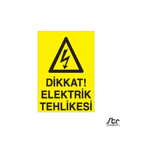 Technopa Dikkat Elektrik Tehlikesi 30 x 40 cm