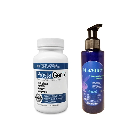 Hintohu Prostagenix Multiphase Prostate Supplement Prostat Için 90 Lı ve Playboy Natural Lubricant 125ML Kayganlaştırıcı
