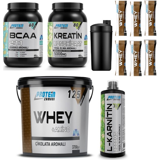 Protein Zamanı Whey Protein Tozu 3750 gr Bcaa Kreatin Fiyatı