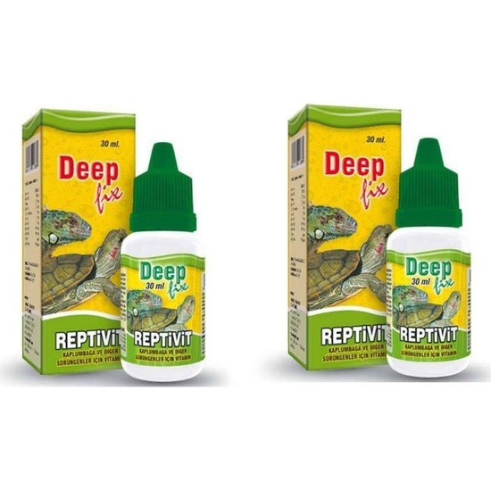 Deep Fix Reptivit Kaplumbağa ve Diğer Sürüngenler Için Vitamin 30ML 2 Adet