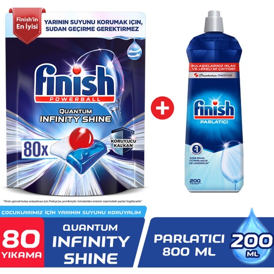 Finish Quantum Infinity Shine 80 Kapsül Bulaşık Makinesi Fiyatı