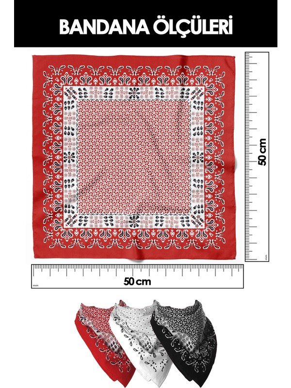 Moda Butik Kadin Mix Ilkbahar Desenli 50x50 Bandana Hyl Fiyati