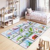 Jungle Halı Şehir Dijital Baskılı Çocuk Halısı
