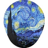 Vizyon Van Gogh Yıldızlı Gece Bilek Destekli Oval Mousepad