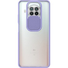 Kzy Xiaomi Mi 10T Lite 5g Kapak Lensi Açılır Kapanır Kamera Korumalı Silikon Kılıf - Lila