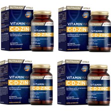 Nutraxin Vitamin Max ( C Vitamini , D Vitamini ve Çinko Takviyesi ) 60 Tablet X4 Adet