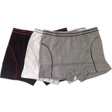 Tutku 3'lü Paket Biyeli Likralı Erkek Çocuk Boxer