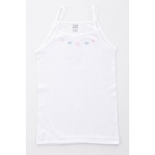 Pemilo 3 Adet Kız Çocuk 0165 Ip Askılı Atlet Beyaz