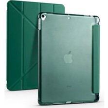 Fuchsia Apple iPad Uyumlu 10.2 Inc 8. Nesil Kılıf Kalemlikli Premium Standlı Katlanabilir Kılıf Uyku Modu Özellikli Kılıf Yeşil