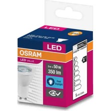 Osram Led Value 4,5W Beyaz Işık Gu10 Duy 350lm 10 lu Paket