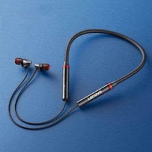 Lenovo HE05X Manyetik Neckband Kablosuz Bluetooth 5.0 Kulaklık Siyah (İthalatçı Garantilidir)