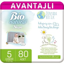 Sleepy Bio Natural Bebek Bezi 5 Numara Junior 80'li