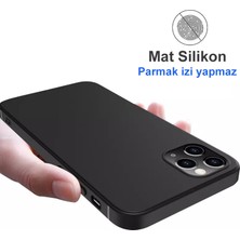 Apple iPhone 12 Pro (6.1") Kılıf Ultra Ince Mat Siyah Slim Silikon