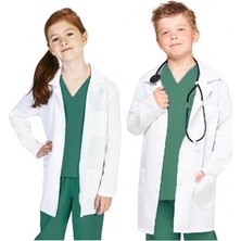 Arslan İş Elbiseleri Beyaz Kız-Erkek Çocuk Doktor, Laboratuvar Önlüğü