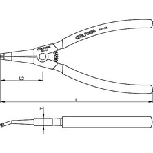 Ceta Form N23-38 Özel Segman Pensesi 210 mm (Eğik Ağız-Merkezleme Delikli)