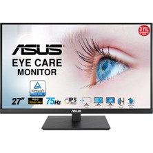 Asus VA27AQSB 27" 75Hz 1ms (HDMI+Display) Freesnyc IPS QHD LED Monitör