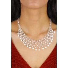 Midyat Nurtaş Gümüş Dört Sıra Kişniş Midyat Gümüş Gerdanlık Kolye