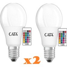 Cata 2li Set 9W Uzaktan Kumandalı Renk Değiştiren Rgb LED Ampül