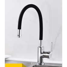 Armilla Armatür Silikon Hareketli Borulu Lüx Mutfak Eviye Musluğu Çeşmesi Bataryası