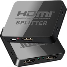 Wozlo 2 Port HDMI Çoklayıcı Splitter - 4K Çözünürlük - Ultra Slim Kasa