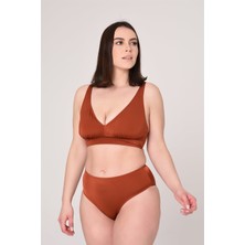 Aquavia Aquaviva Kadın Tarçın Büyük Beden Üçgen  Yüksek Bel Bikini Takımı