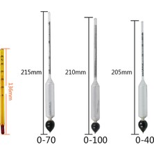 UniChrome Tahta Kutulu 4 Ürün Alkol Ölçüm Seti Termometreli Alkolmetre 0-40-70-100°C