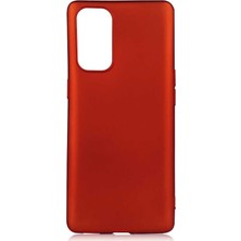 Gpack Oppo Reno5 Pro 5g Kılıf Premier Silikon Mat Koruma+Nano Glass Kırmızı