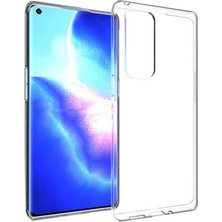 Case Street Oppo Reno5 Pro 5g Kılıf Süper Silikon+Nano Glass Renksiz
