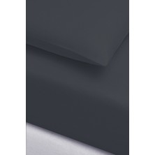 İyi Geceler İstanbul Igi Ranforce Çift Kişilik Fitted Çarşaf Set - 180X200 - Füme