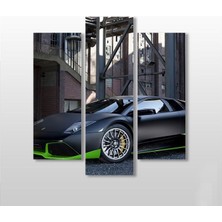 Technopa Lamborghini Araba   Kanvas Tablo 102 x 110 cm