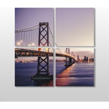 Technopa Akşamüstü Köprü Kanvas Tablo 60 x 60 cm